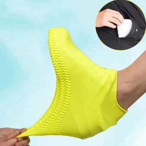 Borracha Rain Boot Overshoes para uso ao ar livre, Silicone impermeável sapato cobre, chuvoso dia sapato capa, reutilizável, antiderrapante, 1 par
